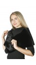 Black mink fur stole